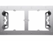 Kontakt-Simon 54 přisazená krabička, dvojitá, stříbrná matná