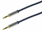 Kabel LogiLink Jack 3,5 mm – Jack 3,5 mm 1 m modrý (CA10100)