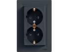 Schneider Electric ASFORA Dvojitá zásuvka SCHUKO antracit...