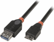 Lindy USB-A - micro-B USB kabel 0,5 m Černý