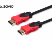 Savio HDMI - HDMI kabel 7,5 m červený (SAVIO CL-140)