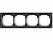 Karlik Univerzální čtyřnásobný rám vyrobený z Deco Soft plastu, matná černá (12DRSO-4)