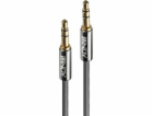 Lindy kabel Jack 3,5 mm - Jack 3,5 mm 5m stříbrný (35324)