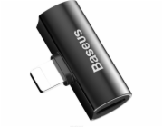 Baseus L46 Lightning - Lightning x2 USB adaptér černý (BRA008293)