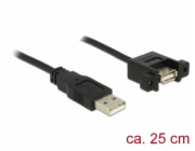 Delock USB kabel USB-A - USB-A 0,25 m černý (85462)