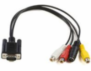 MicroConnect D-Sub (VGA) - RCA (Cinch) x3 - Kabel S-Video 0,3 m černý (MONGGSV)