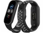 Pásek pro XIAOMI MI SMART BAND 5/6 Silikonový černý a šedý