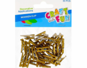 Craft with Fun CF DEKORACE DEKORACE NA DŘEVO 30KS ZLATÁ 12/288