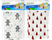 Craft with Fun CF OZD FABRIC BAG 10X14CM 3KS MIX 12/144