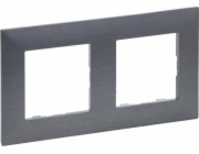 Legrand Niloe Step Double rám 2x kartáčovaná ocel 863992