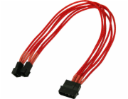 Nanoxia Molex – 3pinový x2, 0,3 m, červený (900300015)