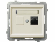 Ospel Sonata jedna počítačová zásuvka RJ45 5e ecru (GPK-1R/K/m/27)