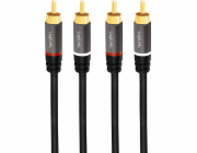 LogiLink RCA (Cinch) x2 - RCA (Cinch) x2 kabel 7,5 m černý (CA1208)
