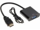AV adaptér HDMI - D-Sub (VGA) černý (HDMI/VGA+AU-ECO-3)