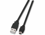 EFB USB-A - miniUSB kabel 1,8 m černý (K5250SW.1.8)