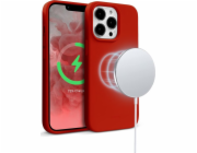Barevný kryt Crong Crong magnetický – pouzdro iPhone 13 Pro MagSafe (červené)