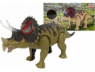 Figurka štíhlého sportovního dinosaura Triceratopse na ba...