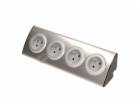 Orno Nábytková zásuvka 4x230V INOX
