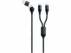 USB kabel 2GO USB-A + USB-C - 2x USB-C 1,2 m černý (797367)