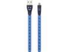 USB kabel 2GO 2GO USB Ladekabel-schwarz-mit blue LED-Bele...