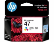 HP inkoust HP originální inkoust / inkoust 6ZD61AE, HP 47, tříbarevný, HP DeskJet Ink Advantage 4800, 4828