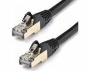 StarTech STARTECH.COM 7m CAT6a-Ethernetový kabel – černý – ethernetový kabel RJ45 – bez háčků – STP kabel – měděný – 10GB síťový kabel