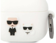Karl Lagerfeld Karl Lagerfeld KLACA3SILKCW kryt AirPods 3 bílý/bílý Silikon Karl & Choupette