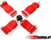 MTuning_F Sportovní pásy 4p 3" červené - rychlé