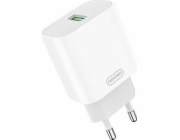 Nabíječka Denmen Síťová nabíječka Denmen DC07 + kabel USB typu C, bílá