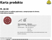 Klingspor brusný kotouč samolepicí 125mm PL28CK gr.120 GLS5, 8 otvorů, 50 kusů (270694)