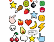 Spots Nažehlovací štítky na oblečení 15 x 20 cm Pixel