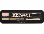 PROFUSION_SET Brows 1 Makeup Case Display Stíny na obočí + tužka na obočí + štětec + pinzeta