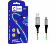 Vega USB-A - microUSB kabel 1 m stříbrný (29971)