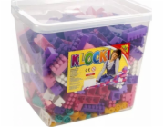 VELKÝ KONTEJNER STAVEBNÍCH BLOKŮ PRO DÍVKY 500 KUSŮ.