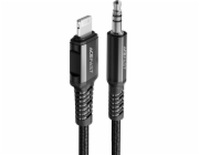 Acefast Lightning USB kabel – Mini Jack 3,5 mm 1,2 m černý (6974316280583)