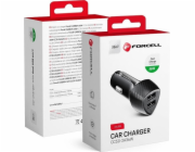 ForCell nabíječka FORCELL CARBON nabíječka do auta USB QC 3.0 18W + USB QC 3.0 18W CC50-2A36W černá (celkem 36W)