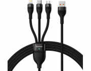 Baseus USB-A - USB-C + microUSB + Lightning kabel 1,2 m černý (baseus_20230113124335)
