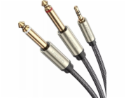 Kabel Ugreen Jack 3,5 mm - Jack 6,3 mm x2 1 m šedý (UGR544GRY)