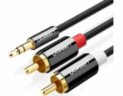 Ugreen Jack 3,5 mm - RCA (Cinch) kabel x 2 1,5 m černý (UGR318)