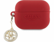 Guess Guess Guess 3D Rubber 4G Diamond Charm – pouzdro AirPods Pro 2 (červené)