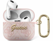 Ochranné pouzdro Guess Script Metal Collection pro AirPods 3 GUA34GSMP růžové