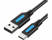 Vention USB-A - USB-C kabel 0,25 m černý (COKBC)