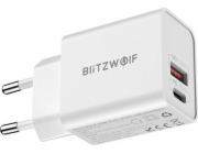 Blitzwolf BW-S20 nabíječka 1x USB-A 1x USB-C 3A (BLZ414WHT)