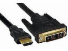 Kabel MICRO_CONNEC HDMI M, DVI M, 2m, černý HDM191812