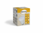 Žárovka LED OKKO, GU10, 120°, 9W, 3000K, 700lm, plast