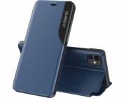 Elegantní pouzdro Hurtel Eco Leather View Case s flip krytem a funkcí stojánku pro iPhone 13 Pro Max modré