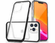 Pouzdro Hurtel Clear 3v1 iPhone 14 Pro, silikonový kryt s rámečkem, černý