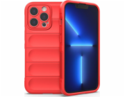 Pouzdro Hurtel Magic Shield Case pro iPhone 13 Pro Max, pružný, pancéřový kryt, červený