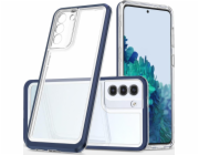 Pouzdro Hurtel Clear 3v1 pro Samsung Galaxy S22+ (S22 Plus) gelový kryt s rámečkem modrý