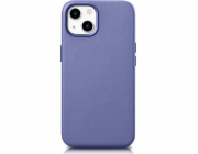 iCarer iCarer Case Kožený kryt pouzdro z přírodní kůže pro iPhone 14 světle fialové (WMI14220705-LP) (kompatibilní s MagSafe)